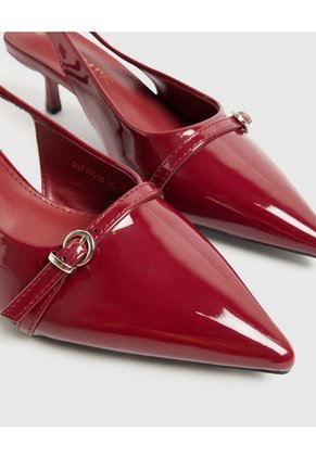 Zapatos De Tacón Destalonados   Para Mujer Vino Patprimo