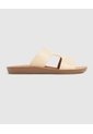 Sandalias Planas Grabado Culebra   Para Mujer Crema Patprimo de Patprimo