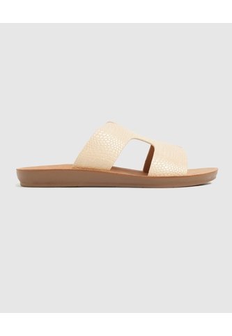 Sandalias Planas Grabado Culebra   Para Mujer Crema Patprimo Patprimo