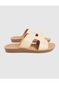 Sandalias Planas Grabado Culebra   Para Mujer Crema Patprimo de Patprimo