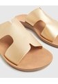 Sandalias Planas Metalizadas   Para Mujer Dorado Patprimo de Patprimo