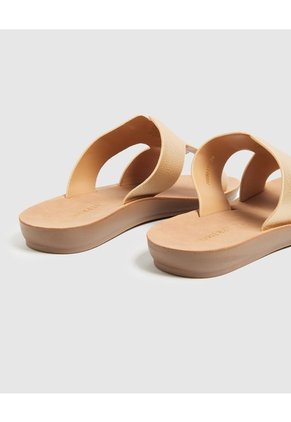 Sandalias Planas Metalizadas   Para Mujer Dorado Patprimo