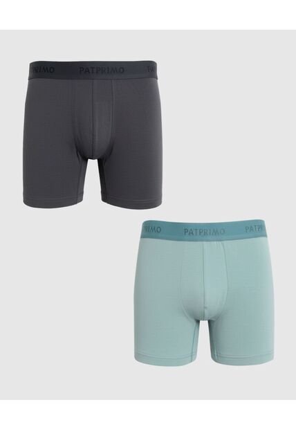 Boxer X2 Para Hombre Fleat Seamer Largo Color Negro Marca Patprimo #44000529