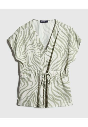 Blusa Para Mujer Manga Corta Color Verde  Marca Patprimo #30123316 Patprimo