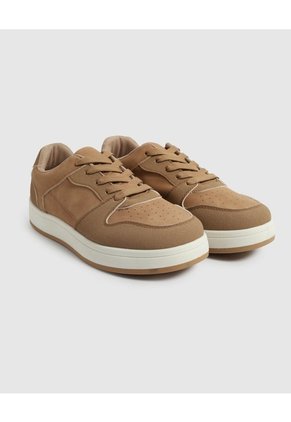 Tenis Casuales Unicolor Para Hombre Café Patprimo