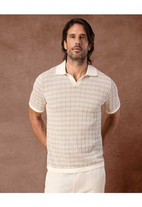 Polo  Para Hombre Cuello Maquina Sin Bolsillo Color Beige Marca Patprimo #44112786