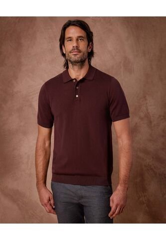 Polo  Para Hombre Cuello Tejido Sin Bolsillo Color Café Marca Patprimo #44112790 Patprimo