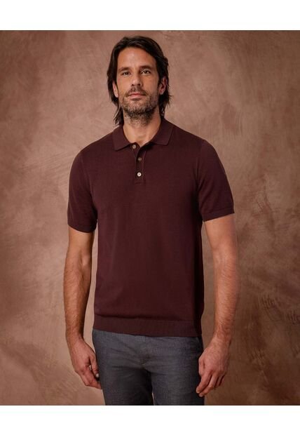 Polo  Para Hombre Cuello Tejido Sin Bolsillo Color Café Marca Patprimo #44112790