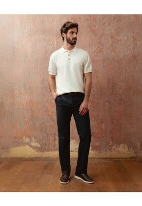 Polo  Para Hombre Cuello Tejido Sin Bolsillo Color Crema Marca Patprimo #44112790