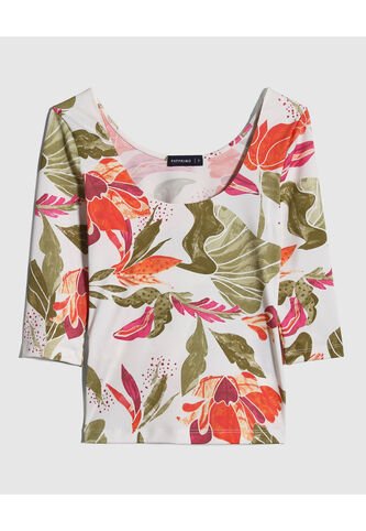 Camiseta Para Mujer Manga 3/4 Color Blanco Marca Patprimo #30093554 Patprimo