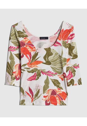 Camiseta Para Mujer Manga 3/4 Color Blanco Marca Patprimo #30093554