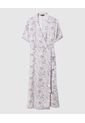 Vestido Estampado En Satín  Para Mujer Blanco Patprimo de Patprimo