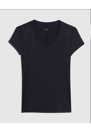 Camiseta Para Mujer Manga Corta Cuello V Color Azul Oscuro Marca Patprimo #30093431