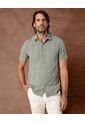 Camisa  Para Hombre Manga Corta Sin Bolsillo Cuello Casual M Color Verde Marca Patprimo #44013177 de Patprimo