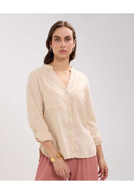 Blusa Para Mujer Manga Larga Color Beige Marca Patprimo #30123391
