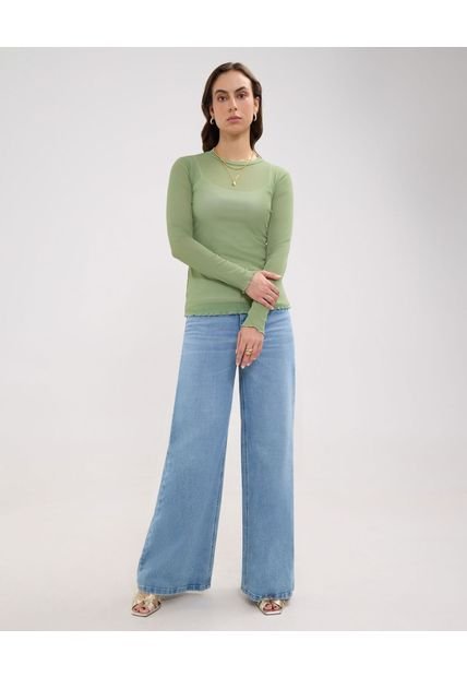 Camiseta Para Mujer Manga Larga Color Verde  Marca Patprimo #30093636