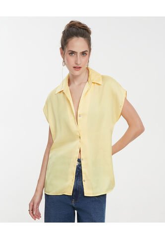 Blusa Para Mujer Manga Sisa Color Amarillo  Marca Patprimo #30123207 Patprimo