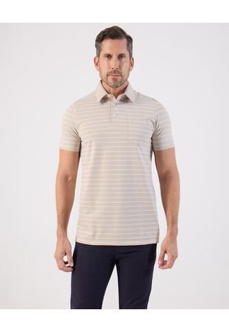 Polo  Para Hombre Cuello Maquina Con Bolsillo Color Beige Marca Patprimo #44117235 Patprimo