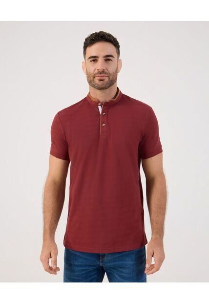 Polo  Para Hombre Cuello Tejido Sin Bolsillo Color Vino Marca Patprimo #44117257