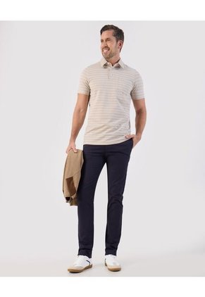 Polo  Para Hombre Cuello Maquina Con Bolsillo Color Beige Marca Patprimo #44117235