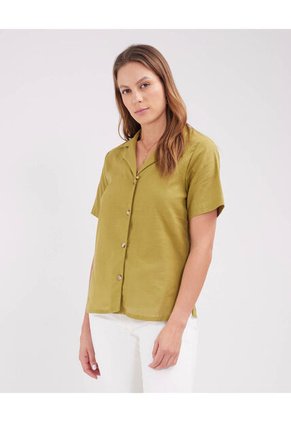 Camisa Para Mujer Manga Corta Color Verde Marca Patprimo #30010630