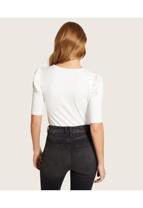 Camiseta Para Mujer Manga Corta Cuello Redondo Color Blanco Marca Patprimo #30092580