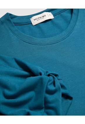 Camiseta Para Mujer Manga Corta Color Azul  Marca Patprimo #30093657