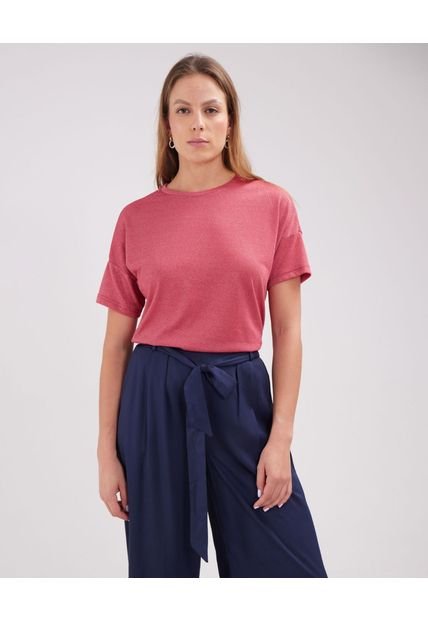 Camiseta Para Mujer Manga Corta Color Rosado Marca Patprimo #30093540