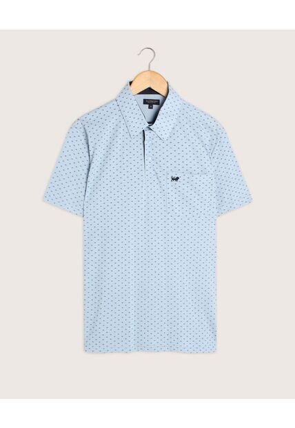 Polo Estampada Cuello Duro , Con Bolsillo  Para Hombre Azul Patprimo