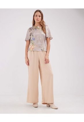 Blusa Para Mujer Manga Corta Color Gris Marca Patprimo #30123246