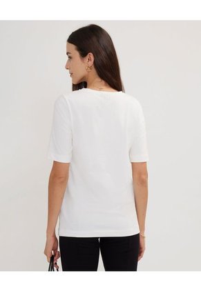 Camiseta Para Mujer Manga Corta Color Blanco Marca Patprimo #30093459
