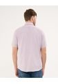 Camisa Para Hombre Manga Corta Sin Bolsillo Cuello Button D Color Morado Marca Patprimo #44013086 de Patprimo