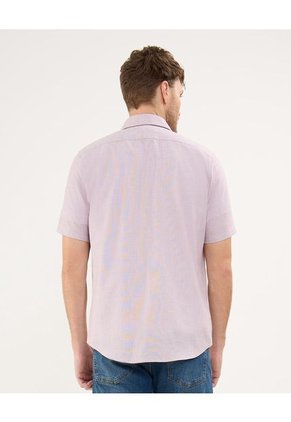 Camisa Para Hombre Manga Corta Sin Bolsillo Cuello Button D Color Morado Marca Patprimo #44013086