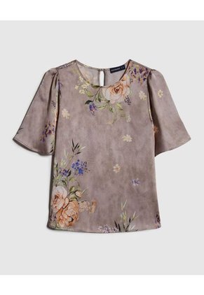 Blusa Para Mujer Manga Corta Color Gris Marca Patprimo #30123246