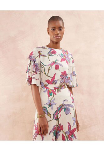 Blusa Para Mujer Manga Corta Color Azul  Marca Patprimo #30123278 Patprimo