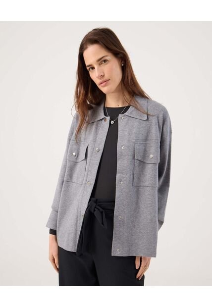 Saco Para Mujer Abierto Color Gris Marca Patprimo #30330636