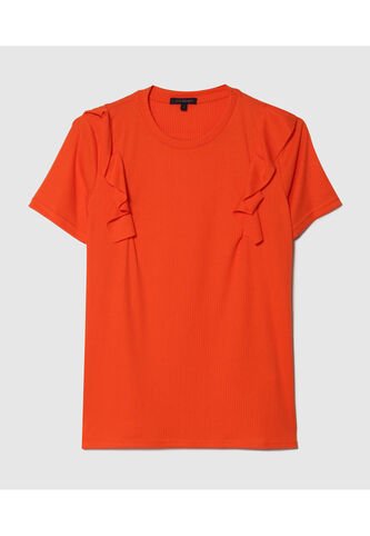 Camiseta Para Mujer Manga Corta Color Naranja Marca Patprimo #30093295 Patprimo