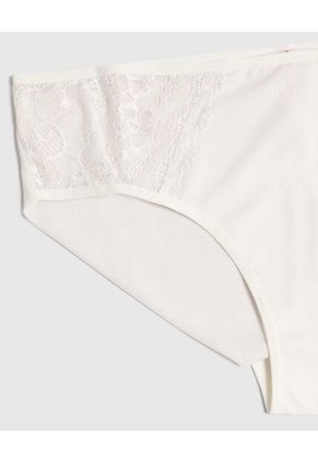 Panty Hipster Con Encaje   Para Mujer Crema Patprimo