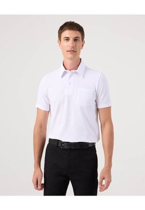 Polo Para Hombre Cuello Maquina Con Bolsillo Color Blanco Marca Patprimo #44112761