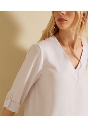 Blusa Para Mujer Manga 3/4 Color Blanco Marca Patprimo #30122896