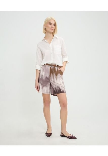 Bermuda Para Mujer Regular Corto Color Café Marca Patprimo #30100378