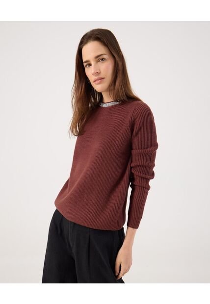 Saco Para Mujer Cuello Redondo Color Vino Marca Patprimo #30330654