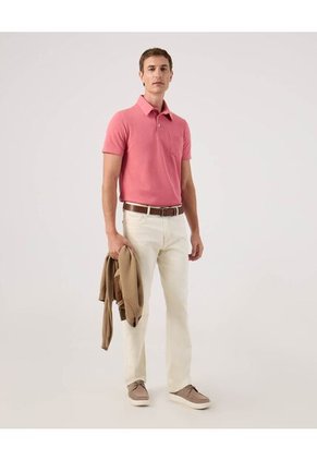 Polo Para Hombre Cuello Maquina Con Bolsillo Color Rosa Marca Patprimo #44112761