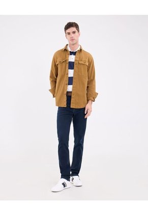 Camisa Para Hombre Sobrecamisa Manga Larga Color Café Marca Patprimo #44013114