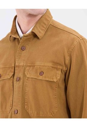 Camisa Para Hombre Sobrecamisa Manga Larga Color Café Marca Patprimo #44013114