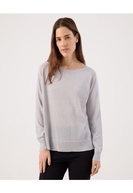 Saco Para Mujer Cuello Redondo Color Gris Marca Patprimo #30330641