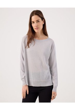 Saco Para Mujer Cuello Redondo Color Gris Marca Patprimo #30330641