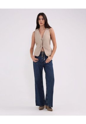 Chaleco Para Mujer Color Beige Marca Patprimo #30250029