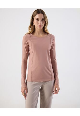 Camiseta  Para Mujer Manga Larga Moda Color Rosa Marca Patprimo #30093843 Patprimo