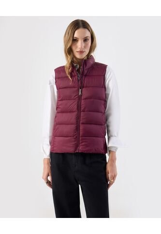 Chaleco  Para Mujer Acolchado Color Vino Marca Patprimo #30250042 Patprimo